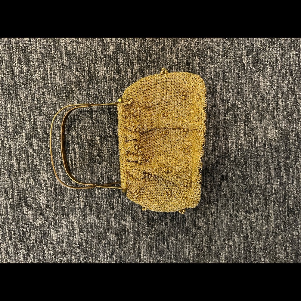 Gold evening bag